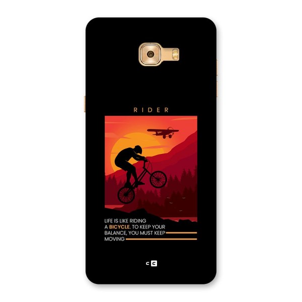 Keep Moving Rider Back Case for Galaxy C9 Pro