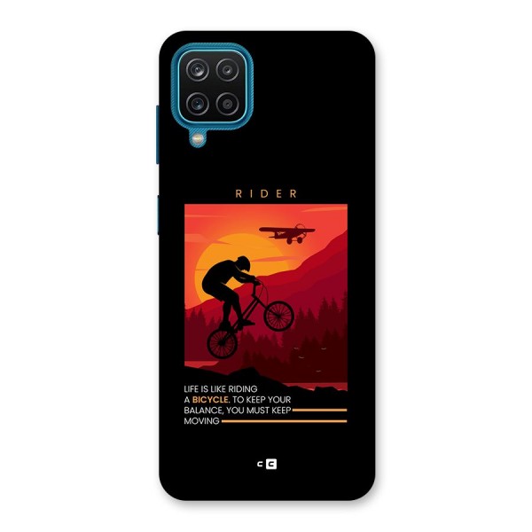 Keep Moving Rider Back Case for Galaxy F12