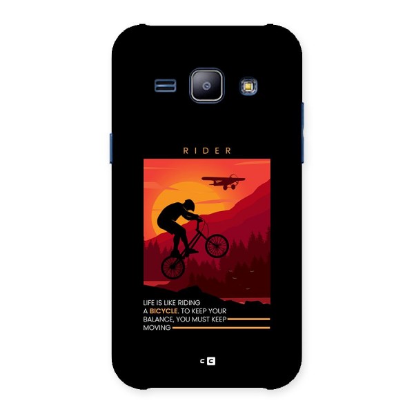 Keep Moving Rider Back Case for Galaxy J1