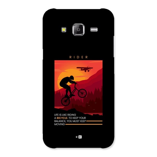 Keep Moving Rider Back Case for Galaxy J2 Prime