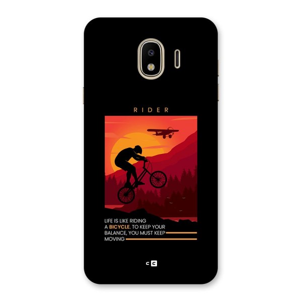 Keep Moving Rider Back Case for Galaxy J4