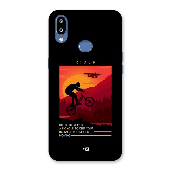 Keep Moving Rider Back Case for Galaxy M01s