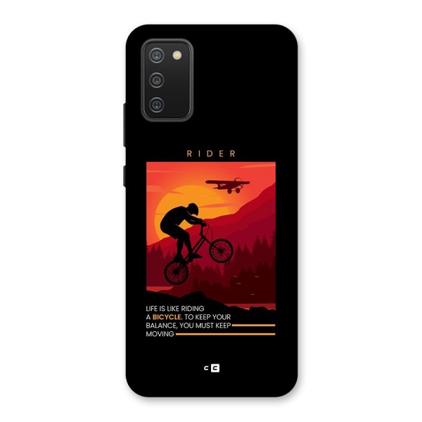 Keep Moving Rider Back Case for Galaxy M02s