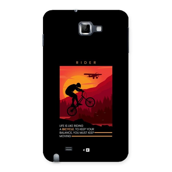 Keep Moving Rider Back Case for Galaxy Note