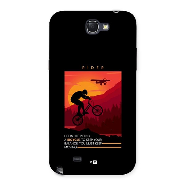 Keep Moving Rider Back Case for Galaxy Note 2