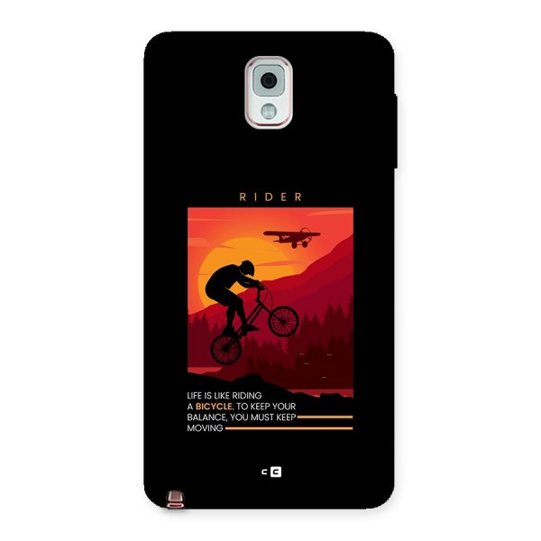 Keep Moving Rider Back Case for Galaxy Note 3