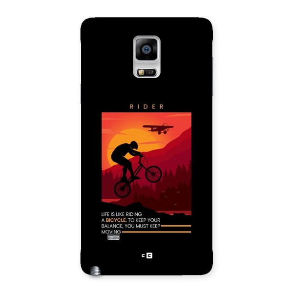 Keep Moving Rider Back Case for Galaxy Note 4