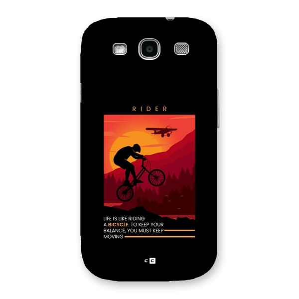 Keep Moving Rider Back Case for Galaxy S3