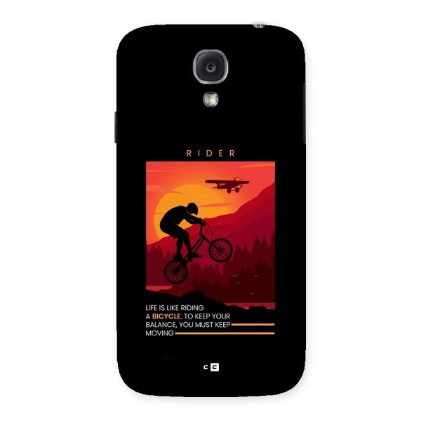 Keep Moving Rider Back Case for Galaxy S4