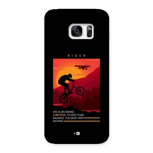 Keep Moving Rider Back Case for Galaxy S7 Edge