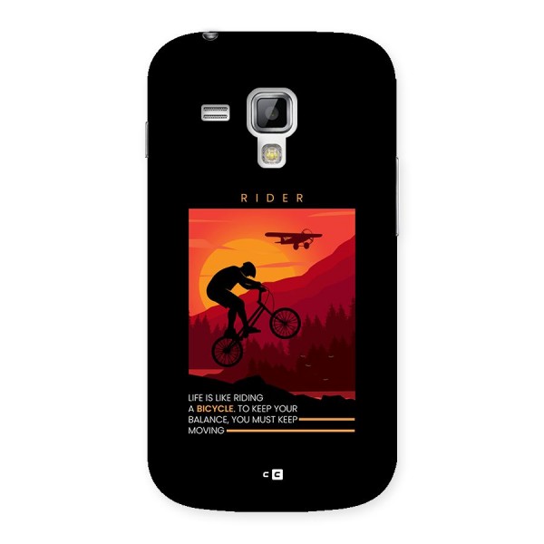 Keep Moving Rider Back Case for Galaxy S Duos