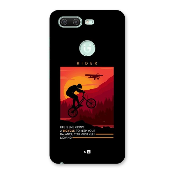 Keep Moving Rider Back Case for Gionee S10