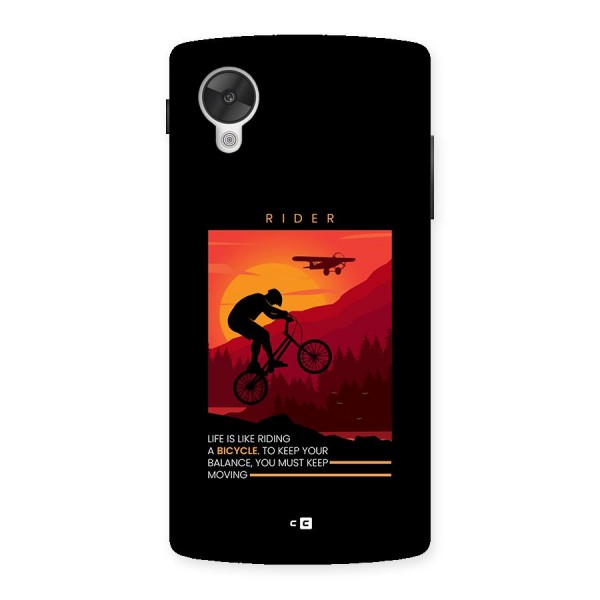 Keep Moving Rider Back Case for Google Nexus 5