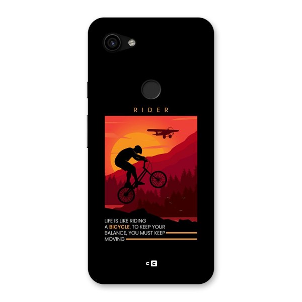 Keep Moving Rider Back Case for Google Pixel 3a XL