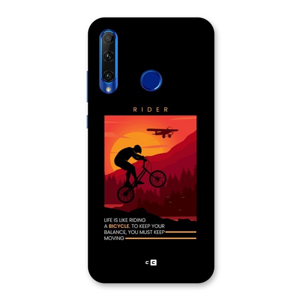 Keep Moving Rider Back Case for Honor 20i