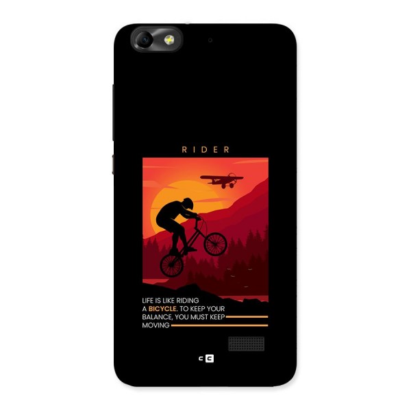 Keep Moving Rider Back Case for Honor 4C