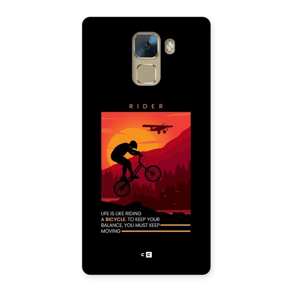 Keep Moving Rider Back Case for Honor 7
