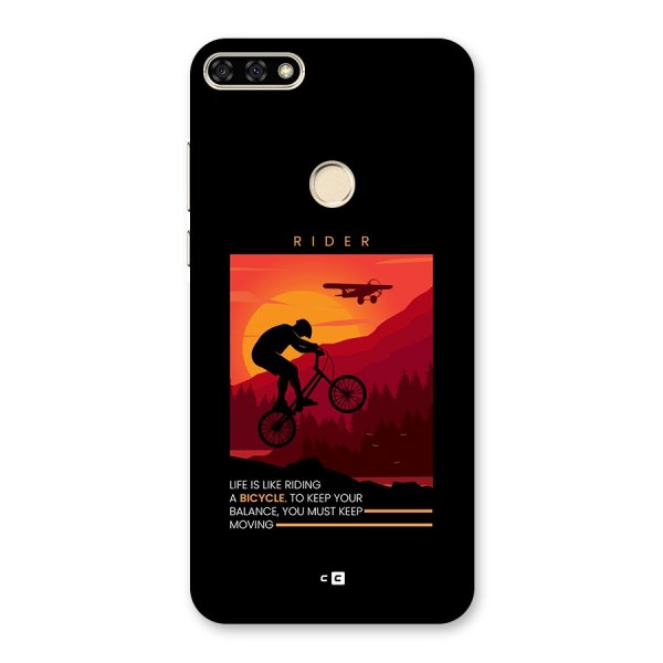 Keep Moving Rider Back Case for Honor 7A