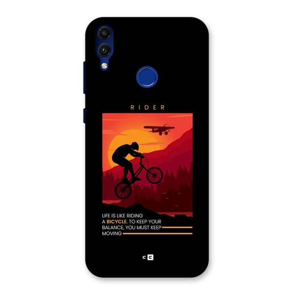 Keep Moving Rider Back Case for Honor 8C