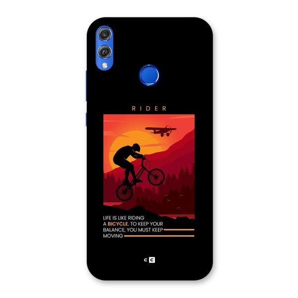 Keep Moving Rider Back Case for Honor 8X