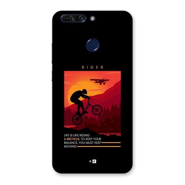 Keep Moving Rider Back Case for Honor 8 Pro