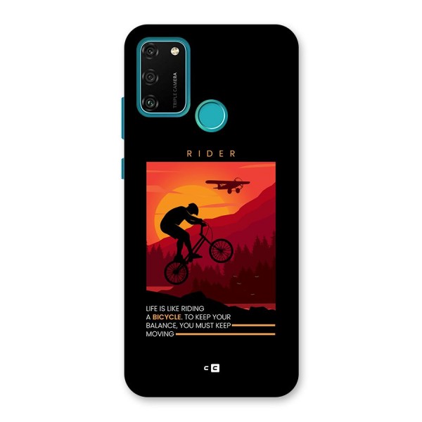 Keep Moving Rider Back Case for Honor 9A