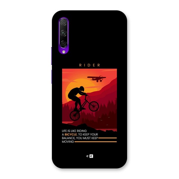 Keep Moving Rider Back Case for Honor 9X Pro