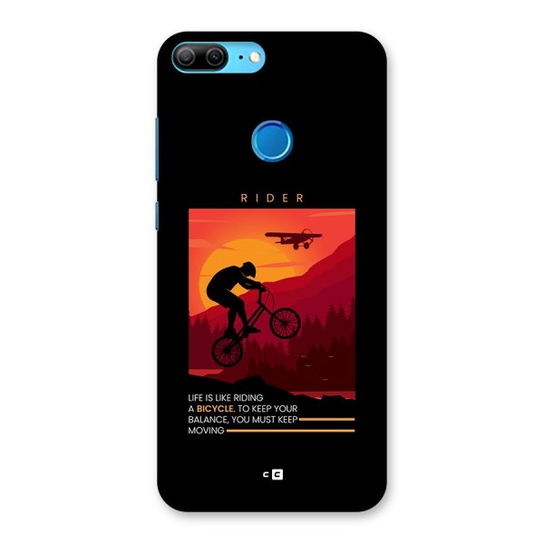 Keep Moving Rider Back Case for Honor 9 Lite