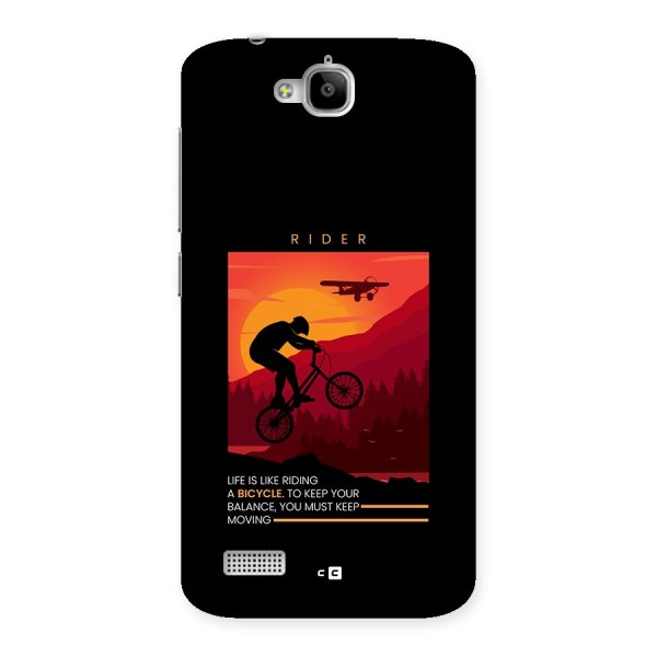 Keep Moving Rider Back Case for Honor Holly