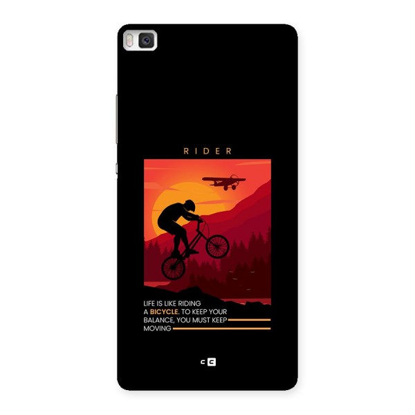 Keep Moving Rider Back Case for Huawei P8