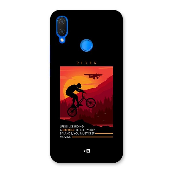 Keep Moving Rider Back Case for Huawei P Smart Plus