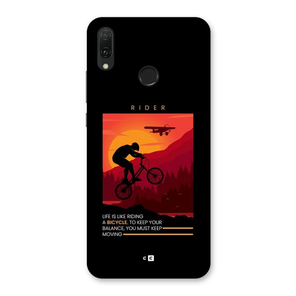 Keep Moving Rider Back Case for Huawei Y9 (2019)