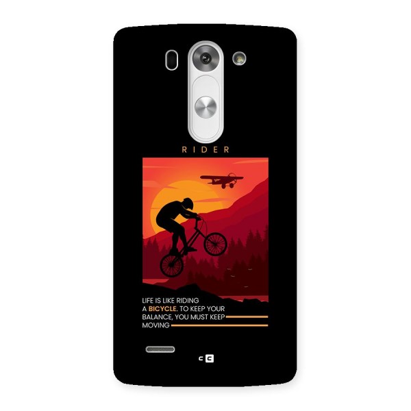 Keep Moving Rider Back Case for LG G3 Beat