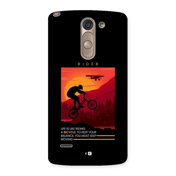 Keep Moving Rider Back Case for LG G3 Stylus