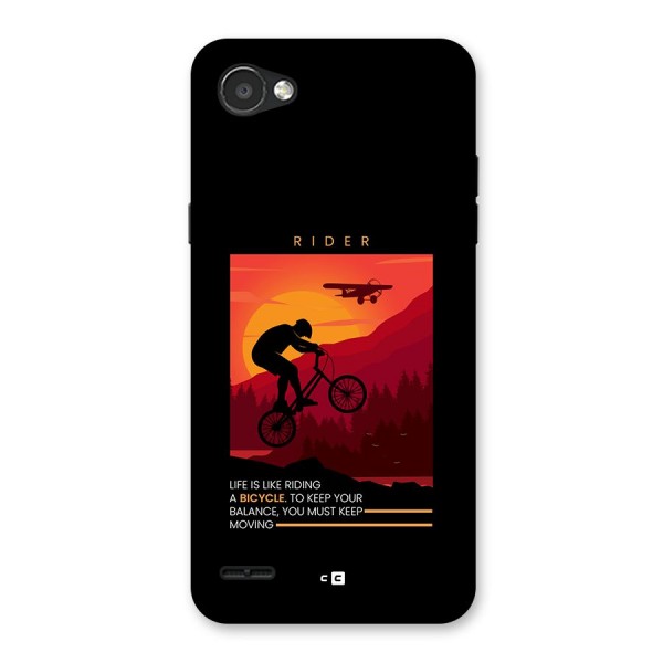 Keep Moving Rider Back Case for LG Q6