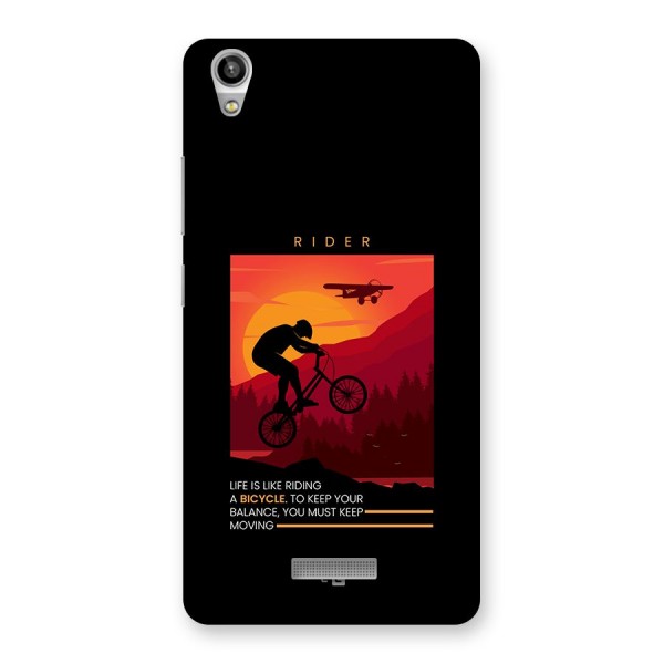 Keep Moving Rider Back Case for Lava Pixel V1