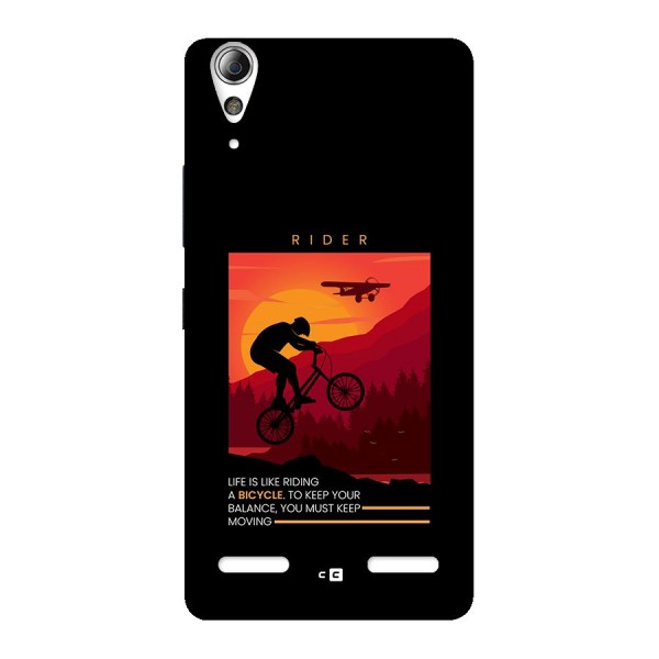 Keep Moving Rider Back Case for Lenovo A6000