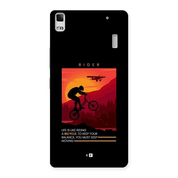 Keep Moving Rider Back Case for Lenovo K3 Note