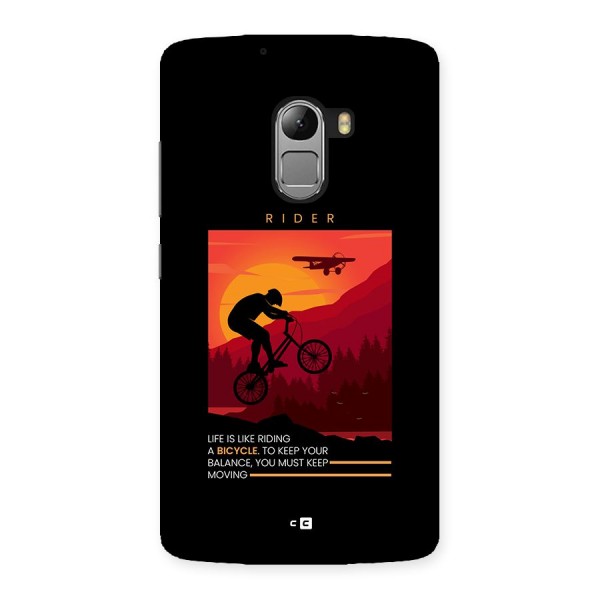 Keep Moving Rider Back Case for Lenovo K4 Note