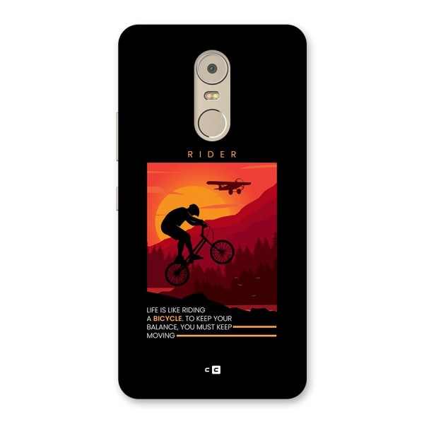 Keep Moving Rider Back Case for Lenovo K6 Note