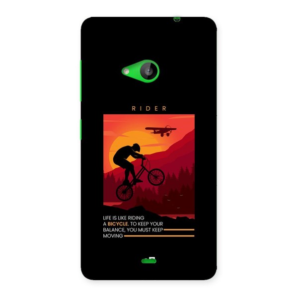 Keep Moving Rider Back Case for Lumia 535