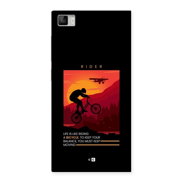 Keep Moving Rider Back Case for Mi3