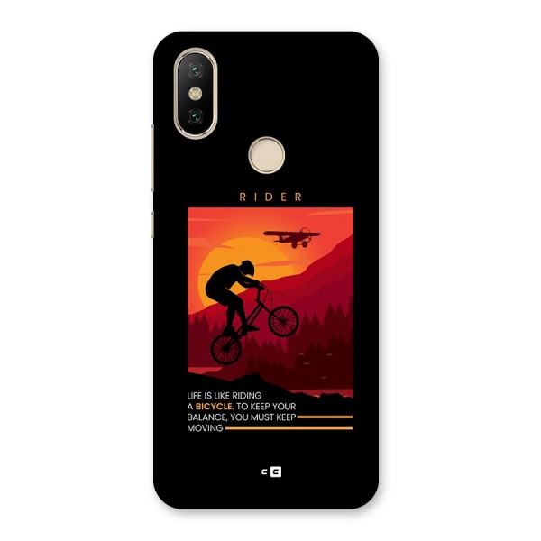 Keep Moving Rider Back Case for Mi A2