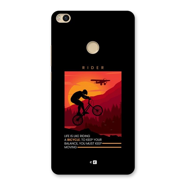 Keep Moving Rider Back Case for Mi Max 2