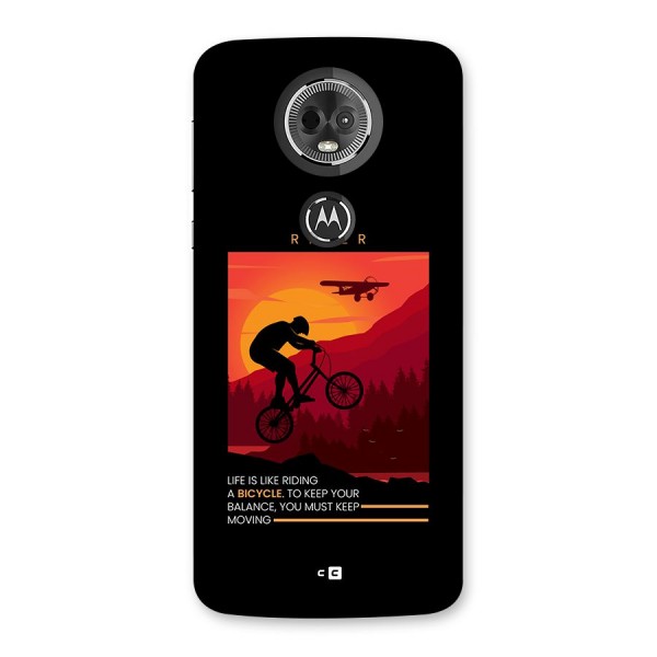 Keep Moving Rider Back Case for Moto E5 Plus