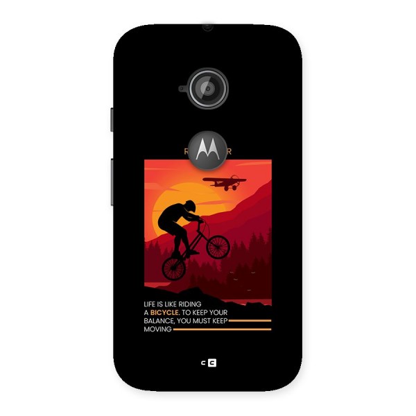 Keep Moving Rider Back Case for Moto E 2nd Gen