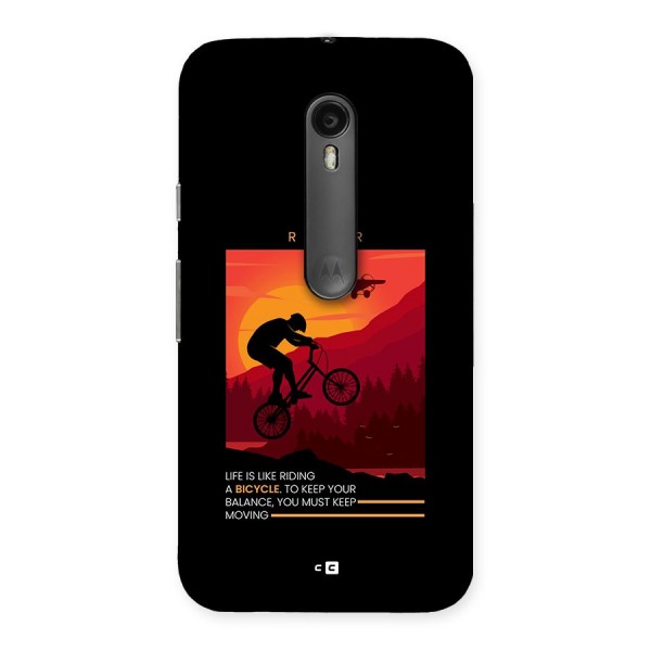 Keep Moving Rider Back Case for Moto G3