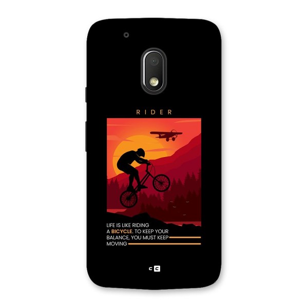 Keep Moving Rider Back Case for Moto G4 Play