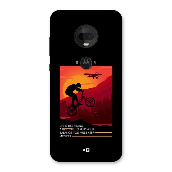 Keep Moving Rider Back Case for Moto G7