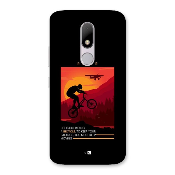 Keep Moving Rider Back Case for Moto M